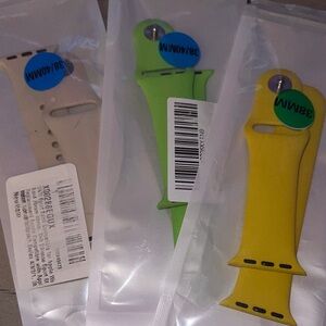 Apple Watch Band Trio - Yellow, Green, and Cream